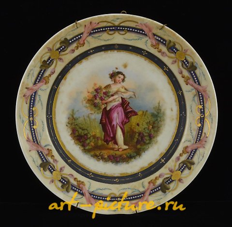 维也纳皇家瓷器, 非常精美的油画：老河坊的奶牛