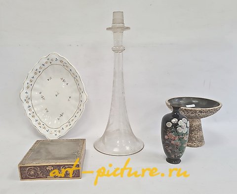 Royal Vienna Porcelain, Derby (Sampson Hancock) fluted oval topographical dish, 19th...