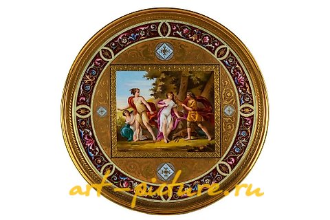 Royal Vienna Porcelain, VIENNA GILT PORCELAIN CHARGER: OTHELLO