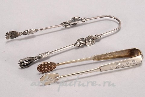 Русское серебро, Серебряные сахарные щипцы викторианского стиля