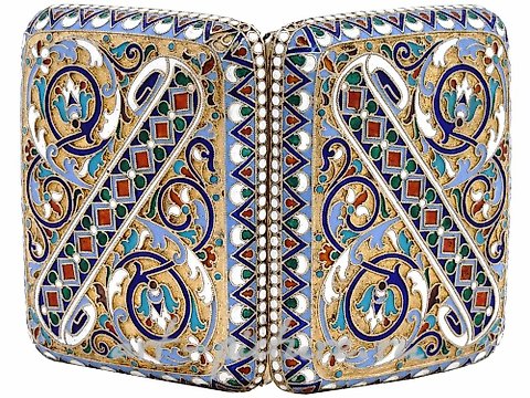 Русское серебро, Портсигар из русского позолоченного серебра