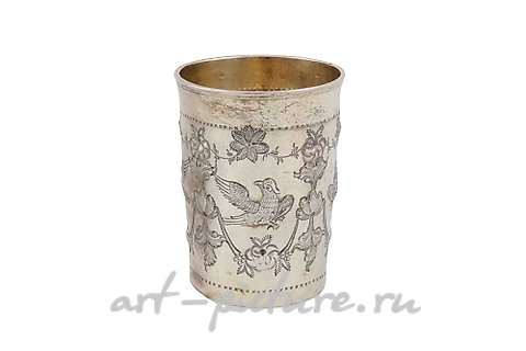 俄罗斯银, 俄罗斯亚历山大一世时期的银杯，19世纪初，84品位。