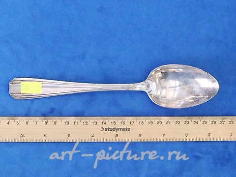 俄罗斯银, 俄罗斯银制服务勺，102克，带有印记