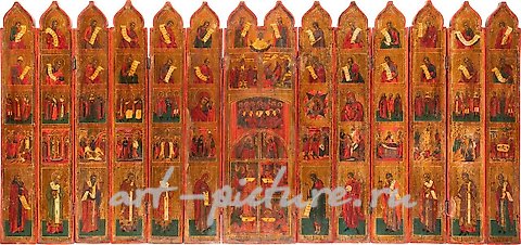 Русское серебро, Русский ПЕРЕДВИЖНОЙ ИКОНОСТАС, Ветка, 19 век.