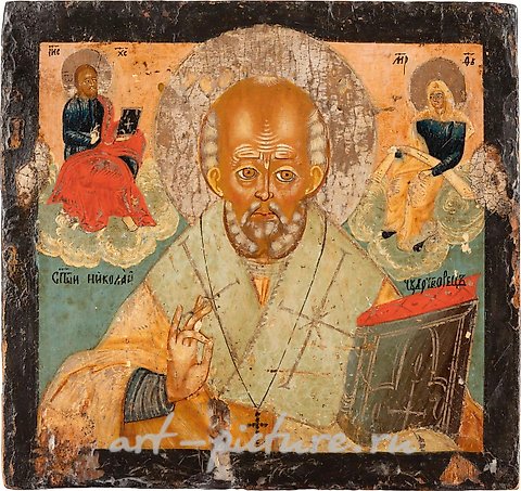 Русское серебро, Фрагмент иконы, изображающей святого Николая Мирликийского, Русская