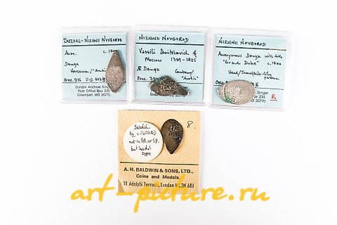 Russian silver, WORLD COINS AND CURRENCY: GROUP OF MEDIEVAL SILVER COINS.