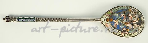 俄罗斯银, 银制勺子，用于果酱/蜂蜜。