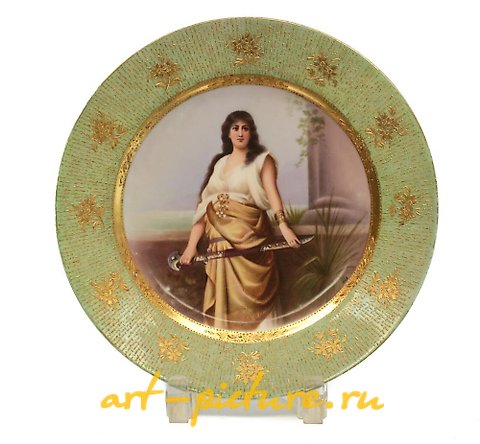 Royal Vienna Porcelain, Royal Vienna Cabinet Plate, Judith, circa 1900