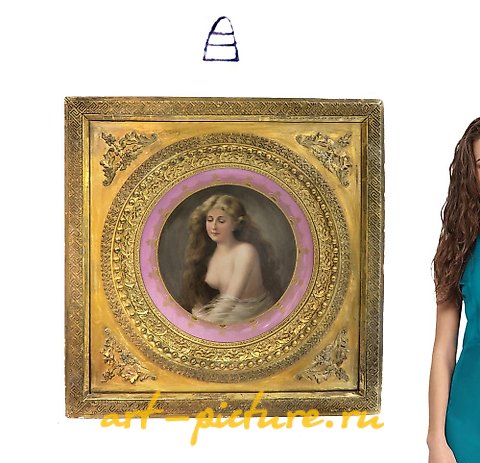 Royal Vienna Porcelain, 19TH C LARGE ROYAL VIENNA PLATE FRAMED SIGNED SCHINDLER