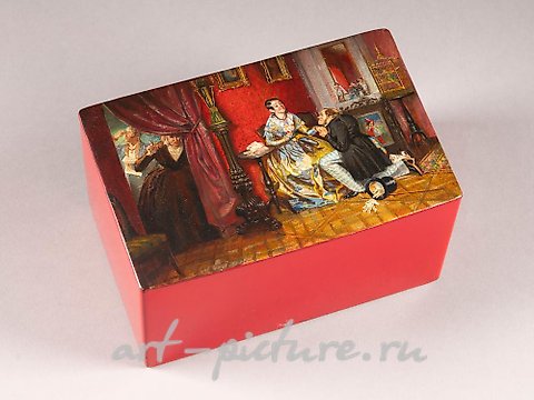 俄罗斯银, 纸浆和漆制成的“不对称的一对”盒子