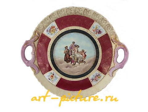 Royal Vienna Porcelain, Royal Vienna Gold Gilt Porcelain Plate