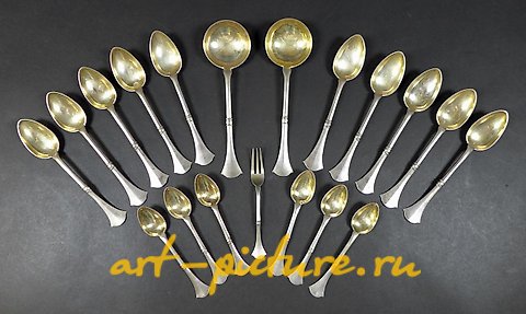 俄罗斯银, 银餐具收藏品