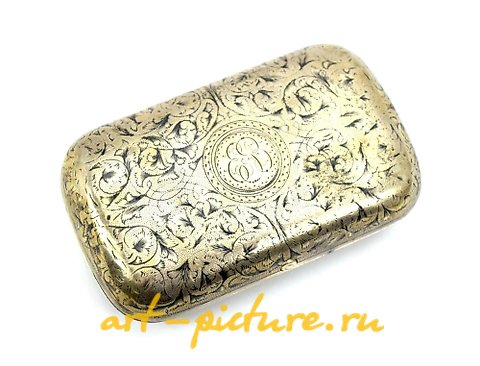 俄罗斯银, 古董俄罗斯帝国银烟盒