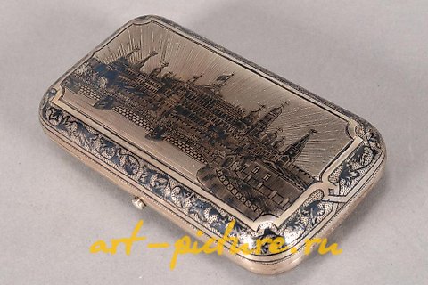 俄罗斯银, 十九世纪俄罗斯银镍鼻烟盒