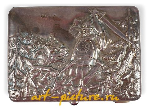 俄罗斯银, 俄罗斯银质艺术新艺术风格香烟盒