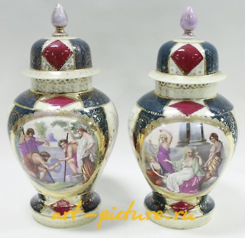 维也纳皇家瓷器, 皇家维也纳瓷器带盖肖像瓮