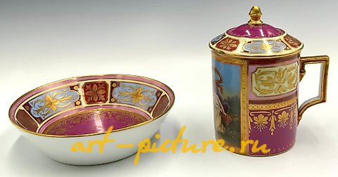 维也纳皇家瓷器, 德科风格的斯图本中心装饰碗。