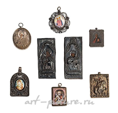 Русское серебро, ЧЕТЫРЕ ИКОНЫ В СЕРЕБРЯНОЙ РИЗЕ