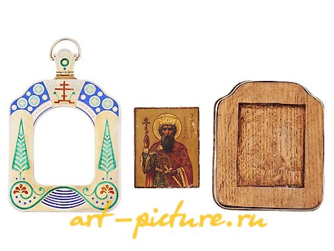 Russian silver, ANTIQUE RUSSIAN ORTHODOX ICON OF SAINT VLADIMIR