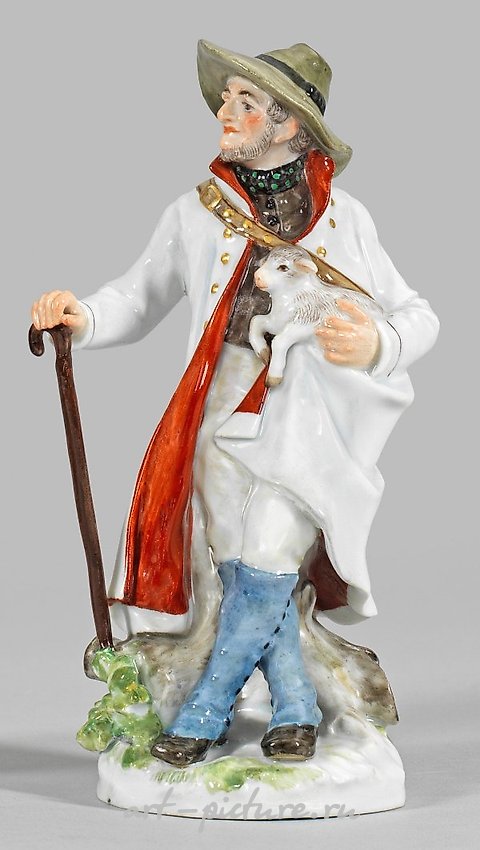 Trachtenfigur "Braunschweiger Schäfer" translates to "Traditional Costume Figure 'Braunschweiger Shepherd'."