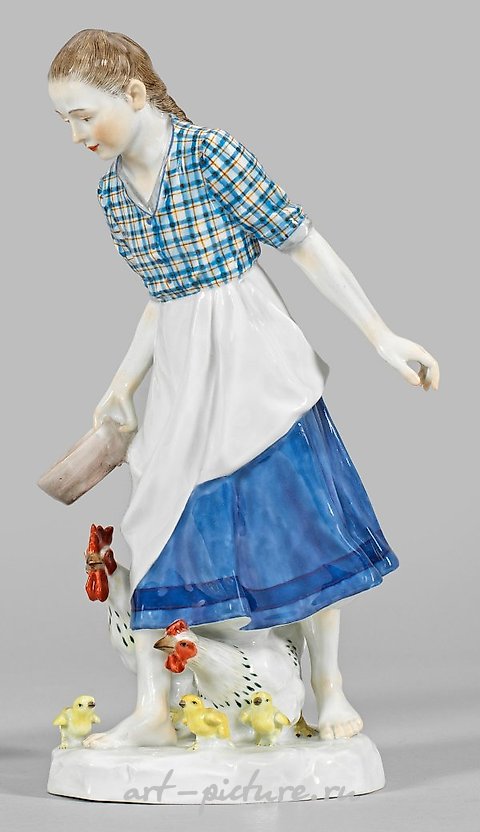 Art Nouveau Figure "Chicken Maid"