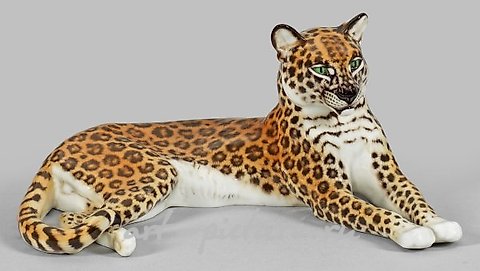 Art Nouveau Animal Figure "Lying Leopard"
