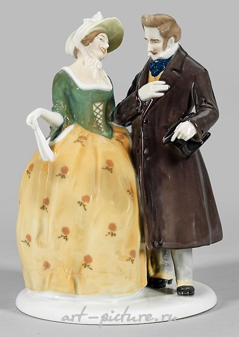 Art Nouveau Figure Group "Lady and Gentleman"