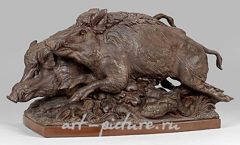 Great "Wild Boar Group Moritzburg". Original title.