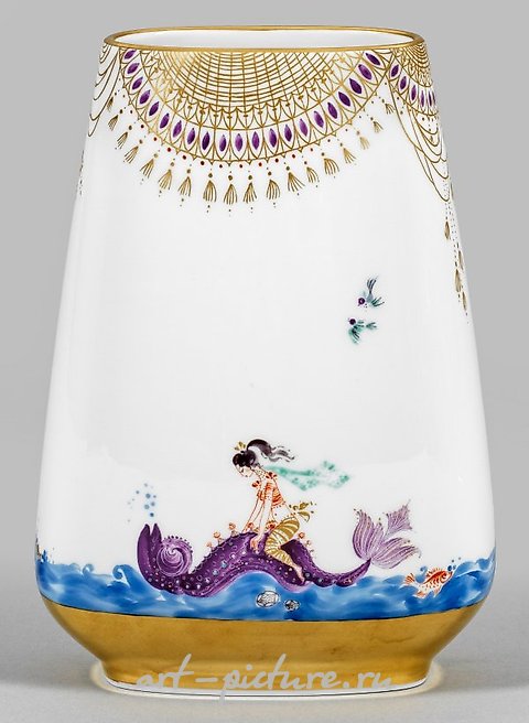 Fireplace vase with decoration "1001 Nights" by Prof. Heinz Werner.