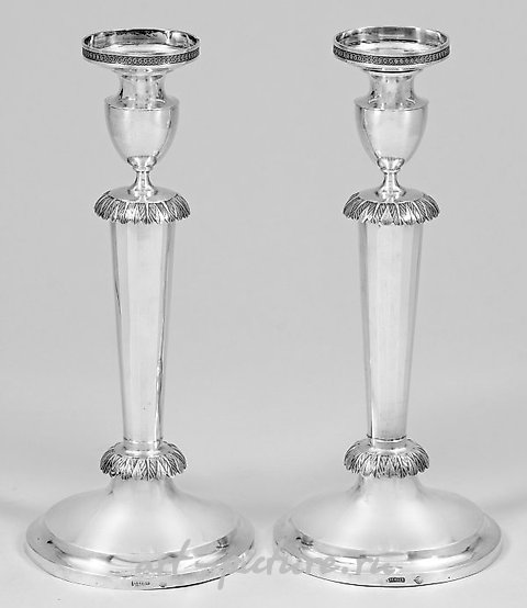 一对拜德迈尔风格的台灯