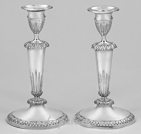 A couple of large Empire table candelabras.