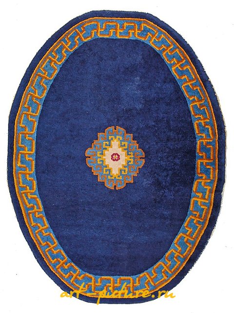 Oval Chinese tapestry