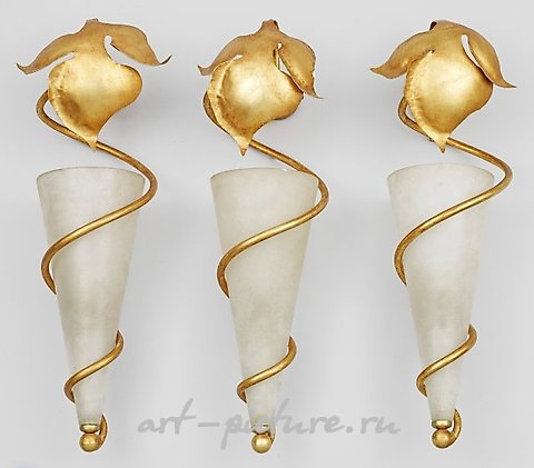 Three large wall lamps