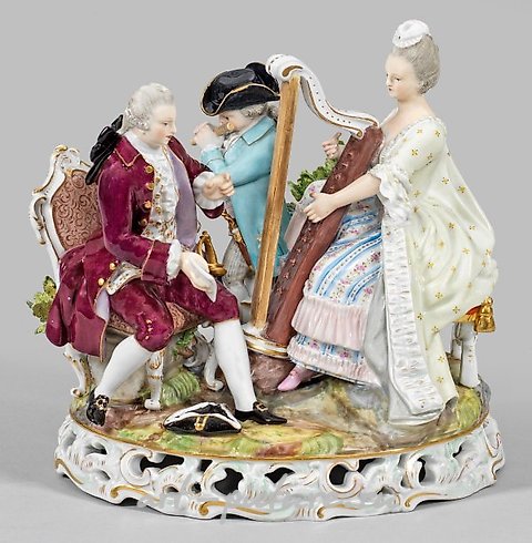 Musizierende Rokoko-Gruppe