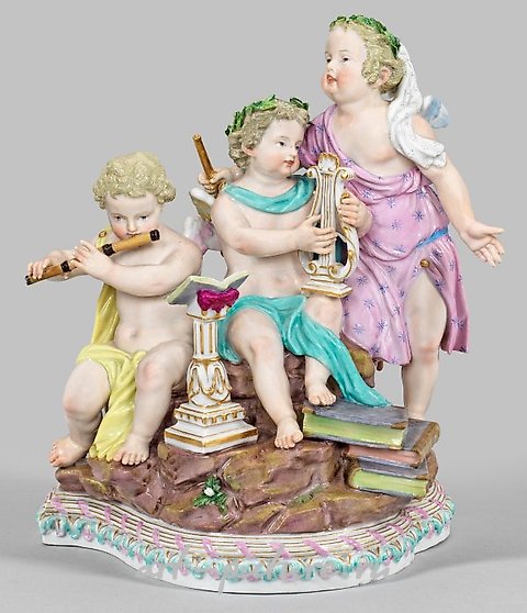 A group of amorini as an allegory of music.