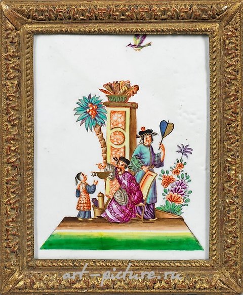 梅森瓷器图盘，以中国风情为主题。