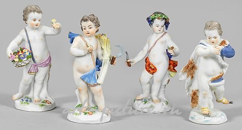 四个小天使作为四季的寓言