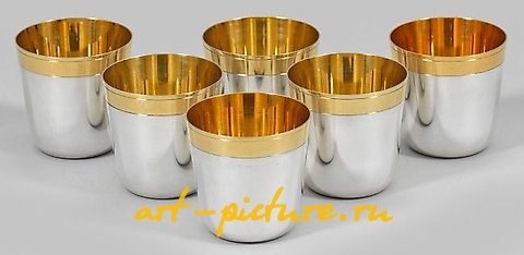 Six elegant goblets