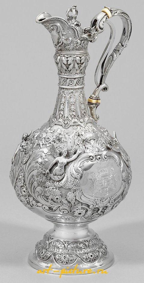 Exceedingly elaborate, the Victorian wine jug is exquisitely crafted.