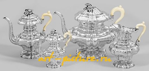 Late Biedermeier coffee and tea service