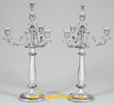 A pair of Biedermeier girandoles.