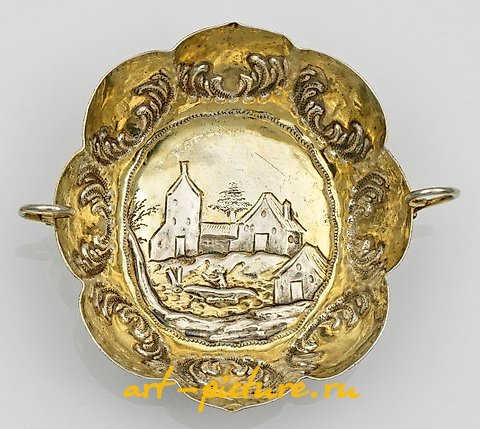 Small, baroque wine tasting cup