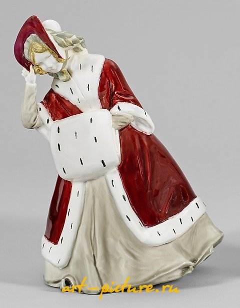 The artwork titled "Winter" (original title) as a Biedermeier seasonal figure.