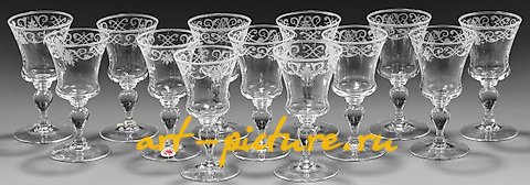 Thirteen Lobmeyr Sherry Glasses from the Service No. 231.