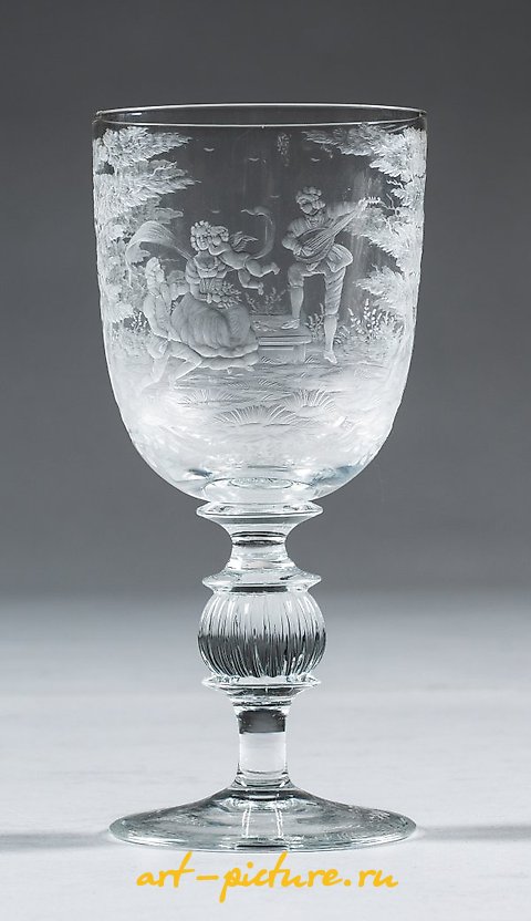 Cup with Watteau Scene by Rudolf Schwamberger