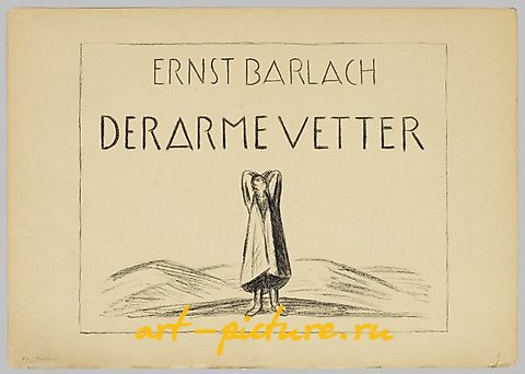 Ernst Barlach was a German expressionist sculptor, printmaker, and writer. He was born on January 2, 1870, in Wedel, Germany, and died on October 24, 1938, in Rostock, Germany. Barlach's artistic career spanned several decades and he is considered on