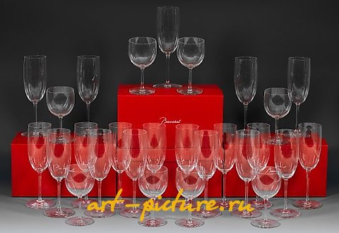 3 1 Glasses of a Baccarat drinking glass service