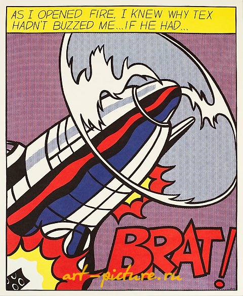 Roy Lichtenstein was ein bedeutender amerikanischer Künstler der Pop-Art-Bewegung. Er wurde am 27. Oktober 1923 in New York City geboren und verstarb am 29. September 1997 in Manhattan. Lichtenstein war bekannt für seine ikonischen Werke, die von Com