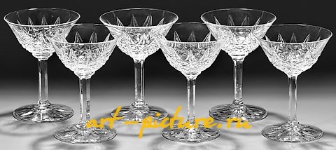 Sentence of six Saint-Louis champagne flutes "Tarn"