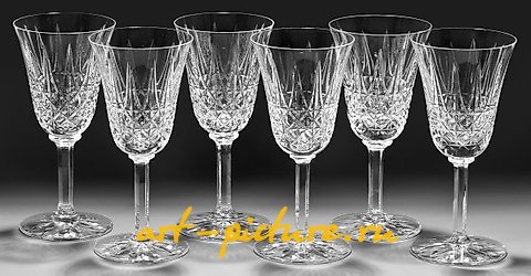 Sentence from six Saint-Louis red wine glasses "Tarn"